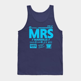 Vintage Marseille MRS Airport Code Travel Day Retro Travel Tag France Tank Top